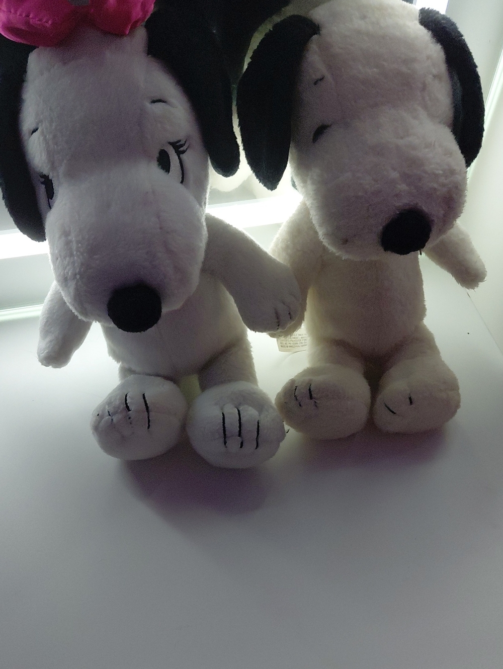 Peanuts Snoopy Plush Dog Toy Duo in White and Black